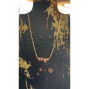 Anthropologie Zodiac Gold Plated Necklace Virgo